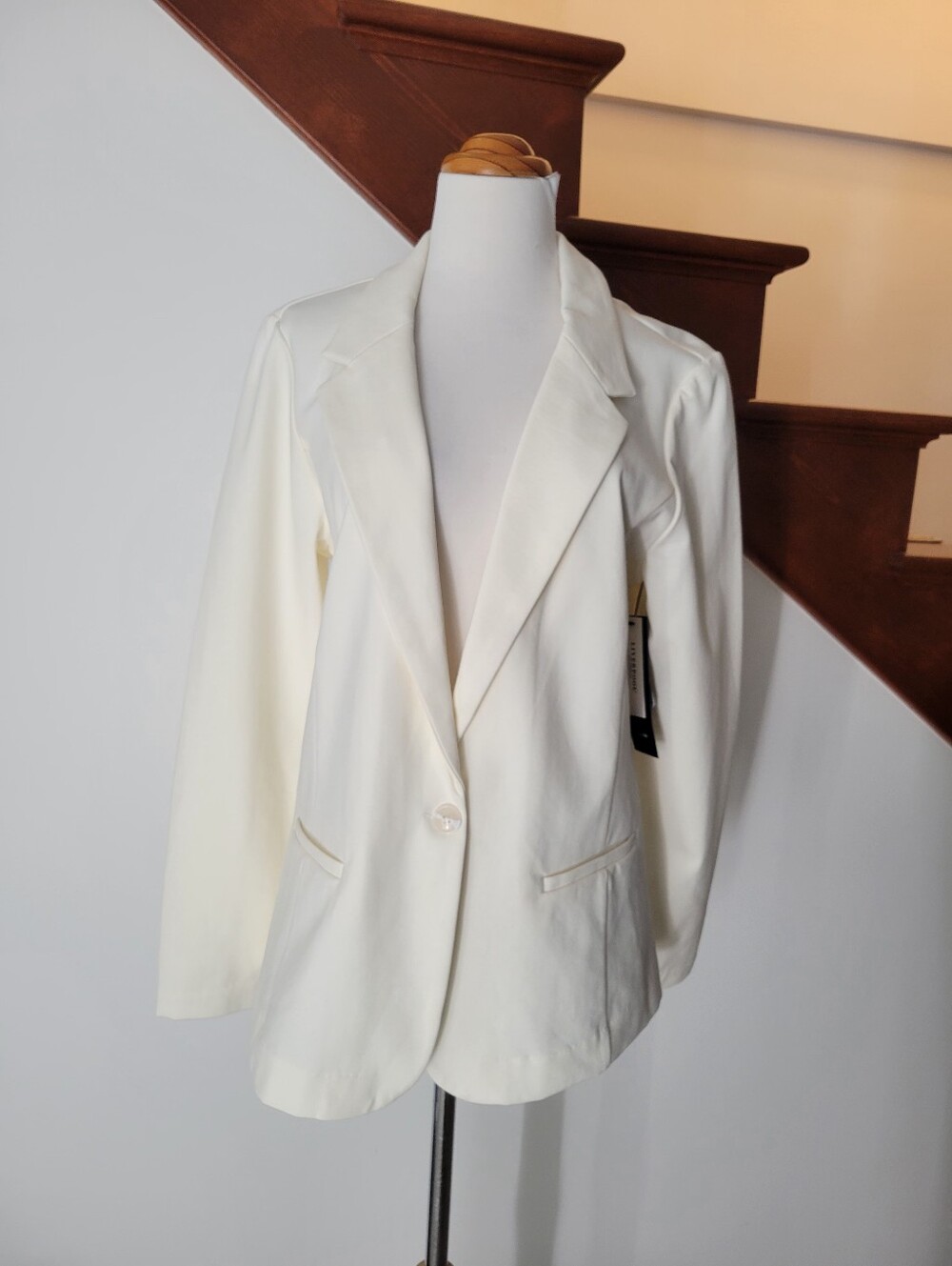 Liverpool Los Angeles Womens Whiter White Blazer Size L New - Picture 7 of 7